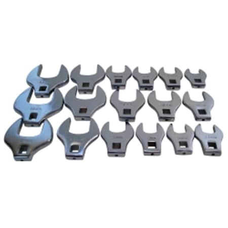Tool Time 50in. Drive Jumbo Crowfoot Wrench Set - 17 Pieces TO2591217